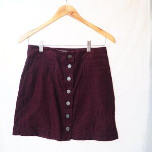 Aritzia Wilfred Free Corduroy Button Front Skirt